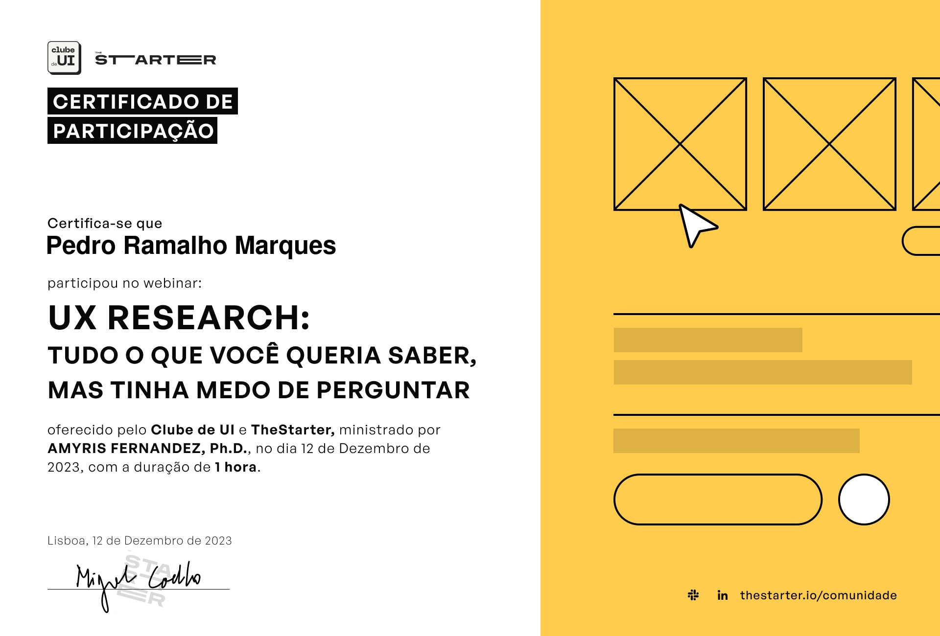 Certificado de Participação Badge