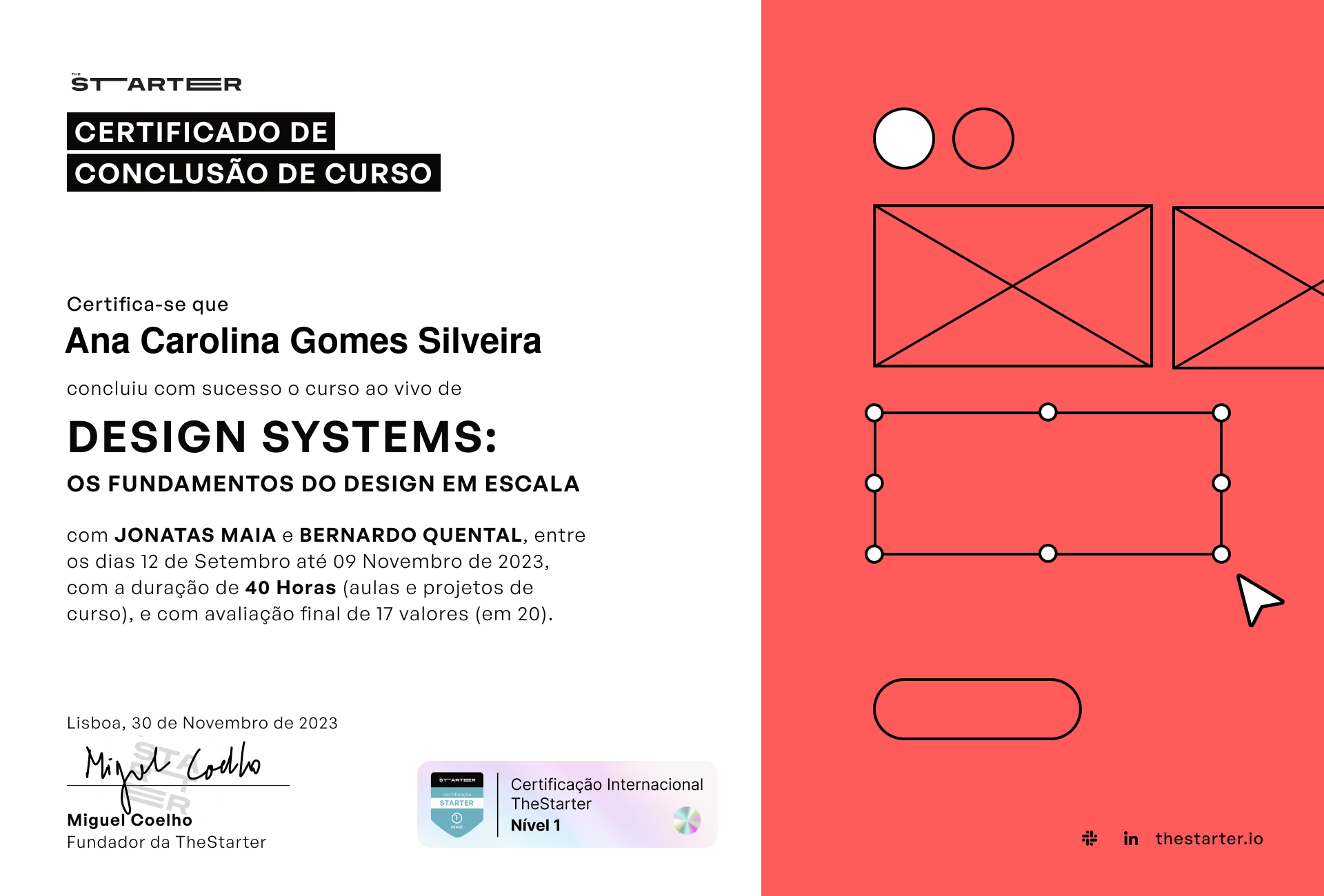 Certificado de Conclusão de  Curso Badge