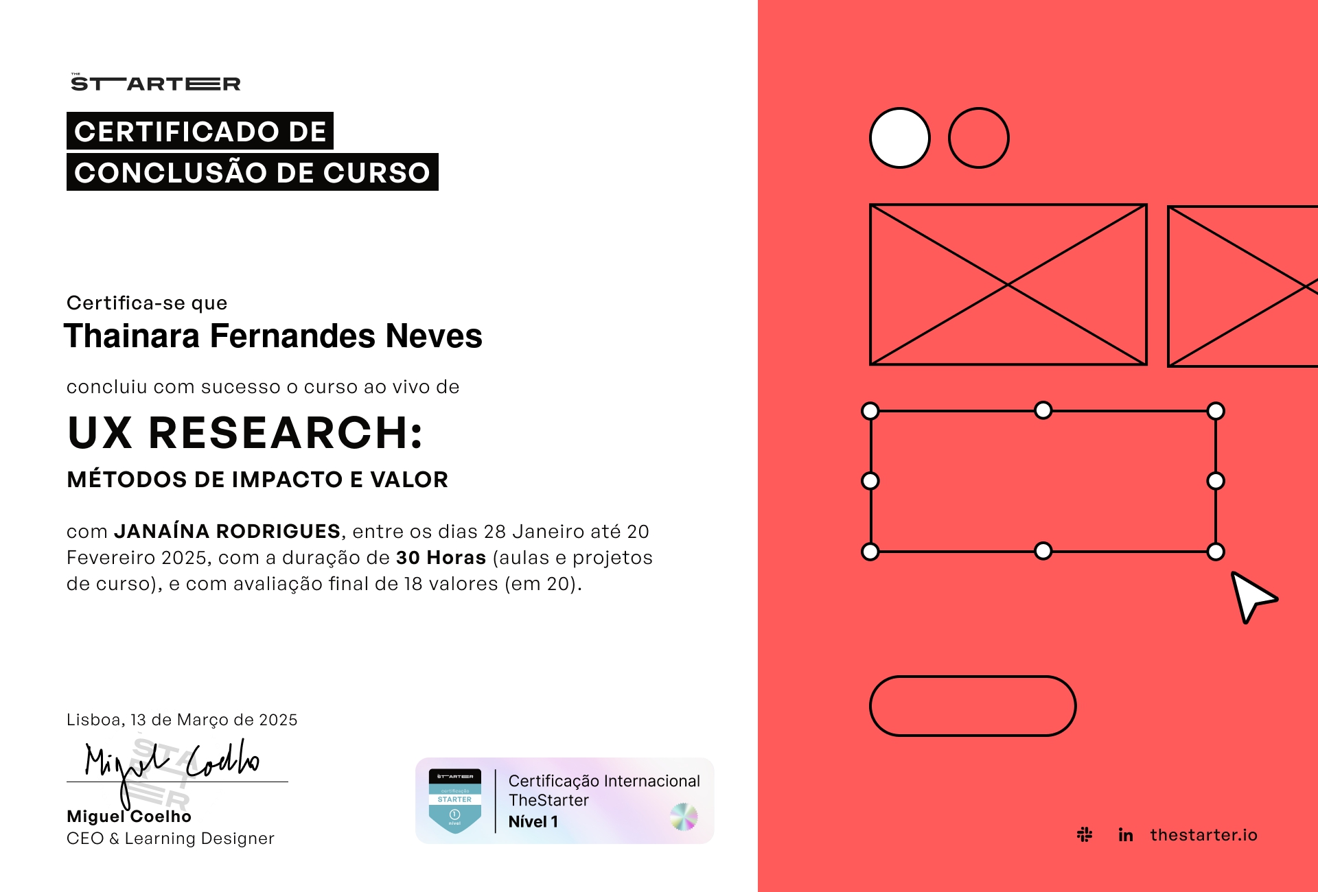 Certificado de Conclusão de Curso Badge