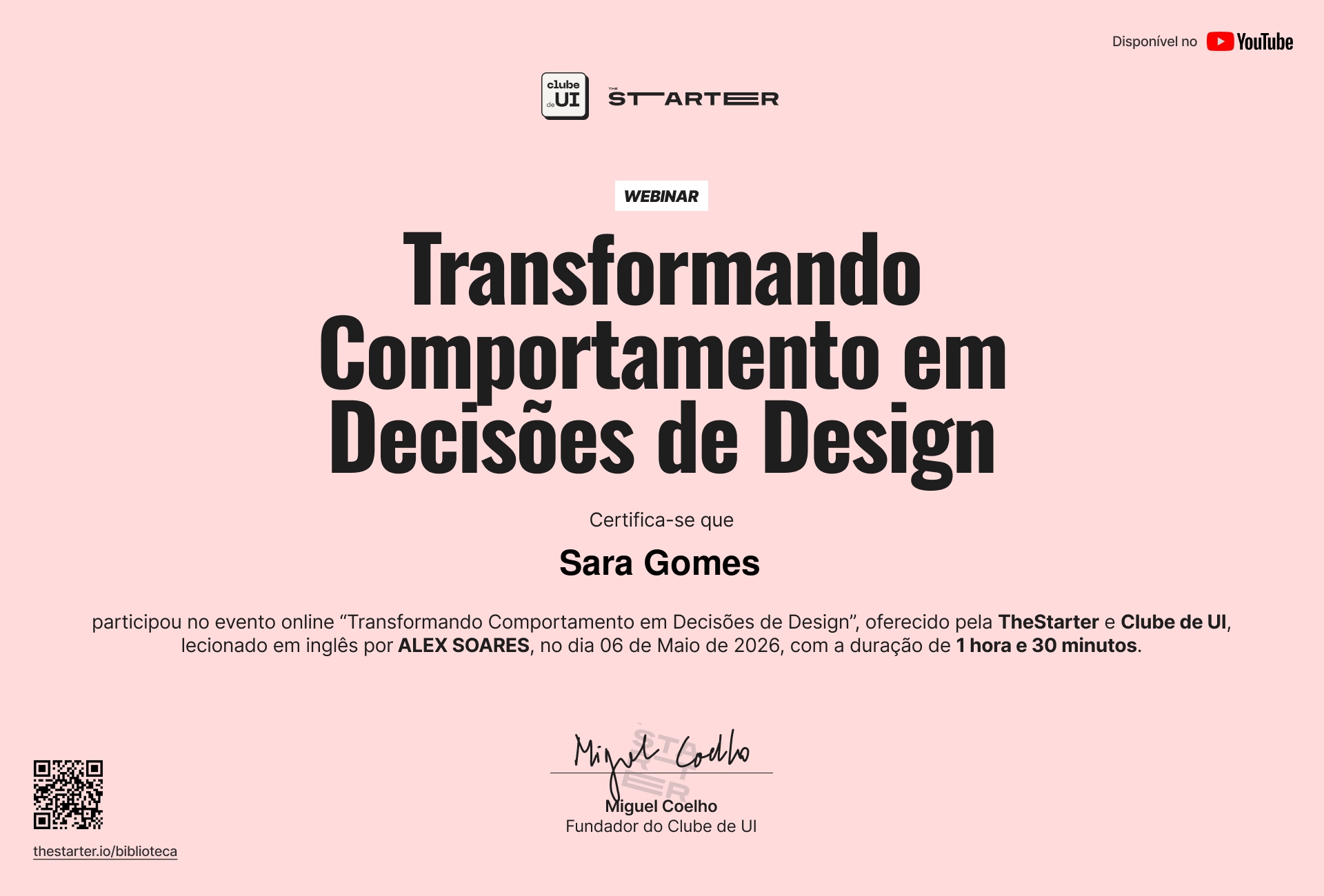 Certificado de Participação Badge