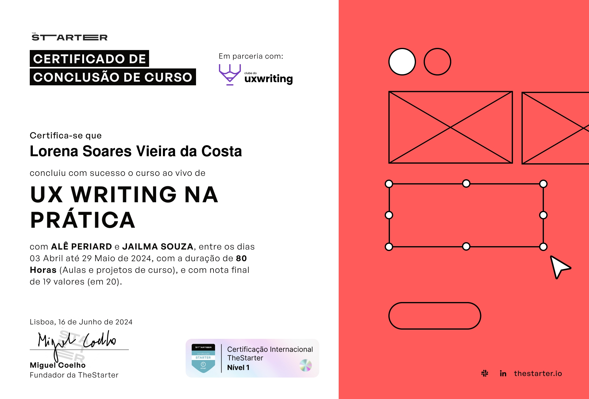 Certificado de Conclusão de Curso Badge