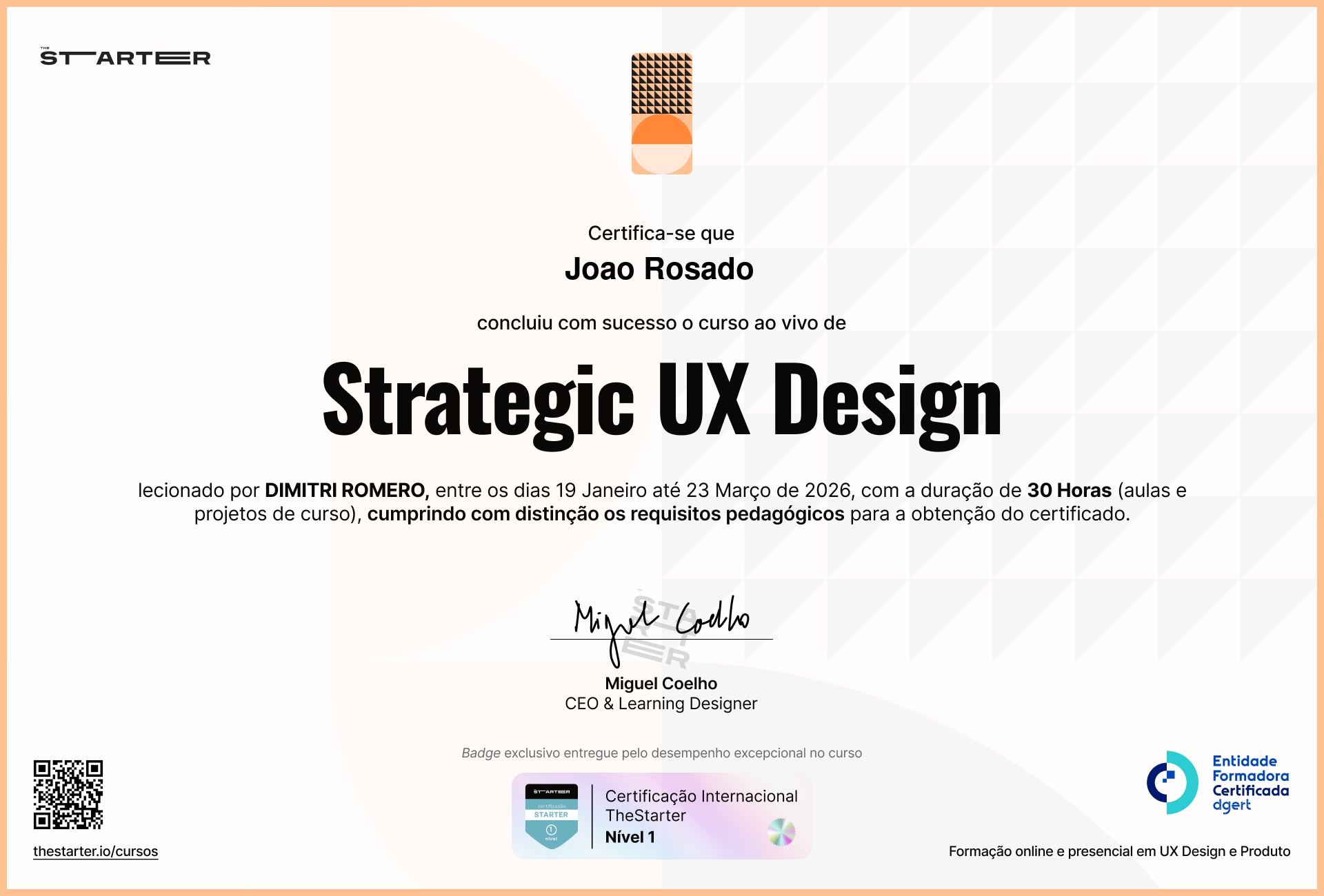 Certificado de Conclusão de Curso Badge