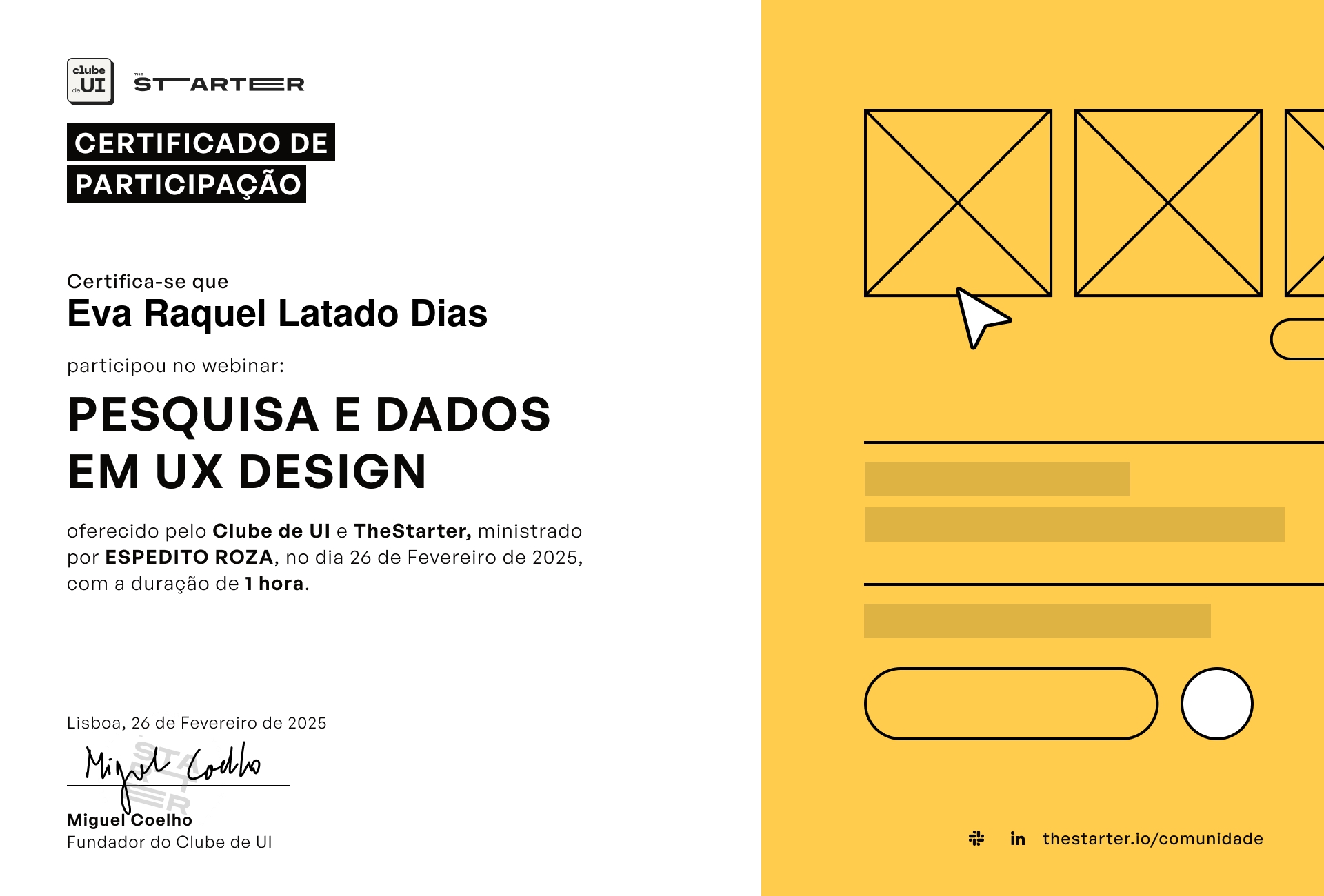 Certificado de Participação Badge