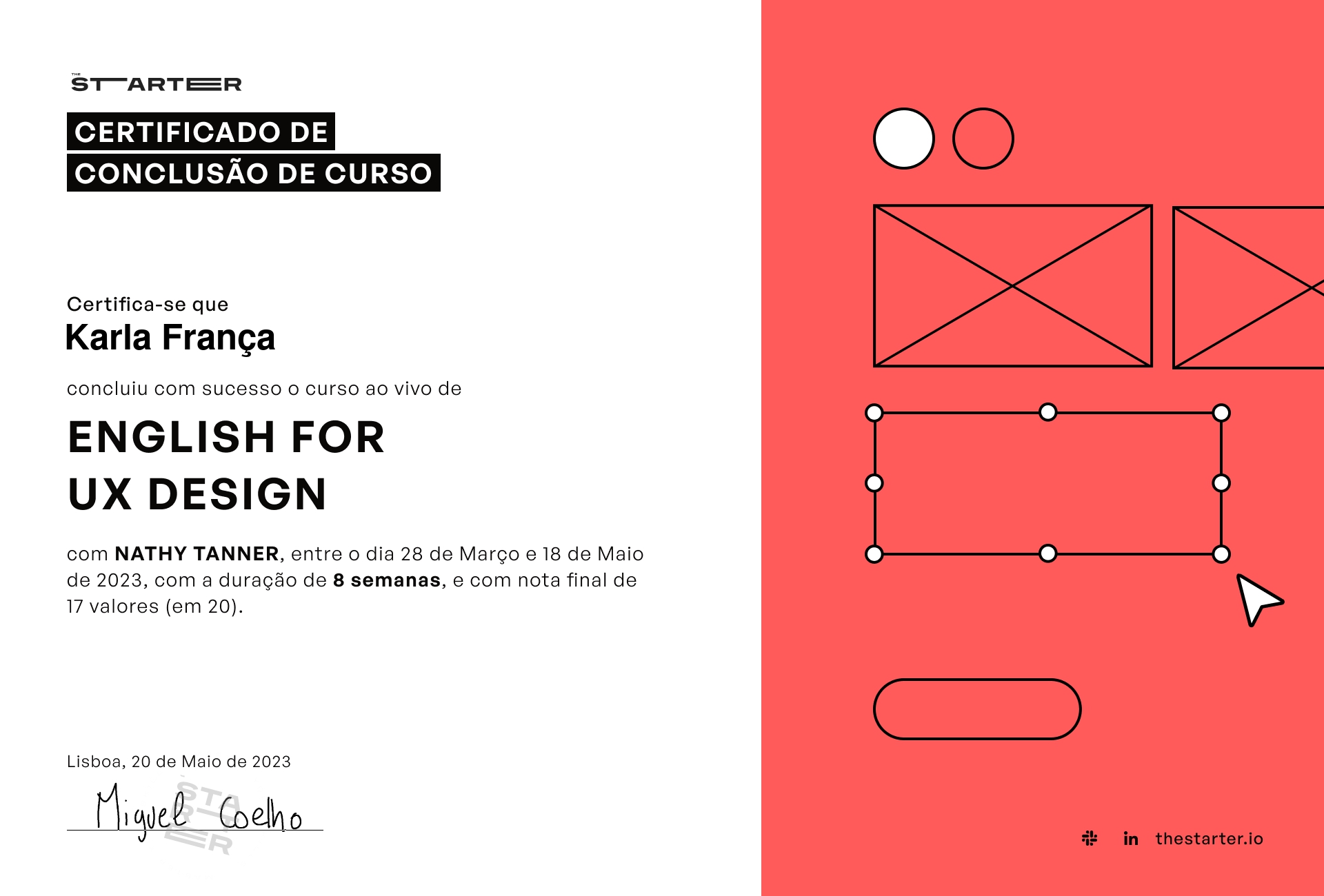 Certificado de Conclusão de Curso Badge