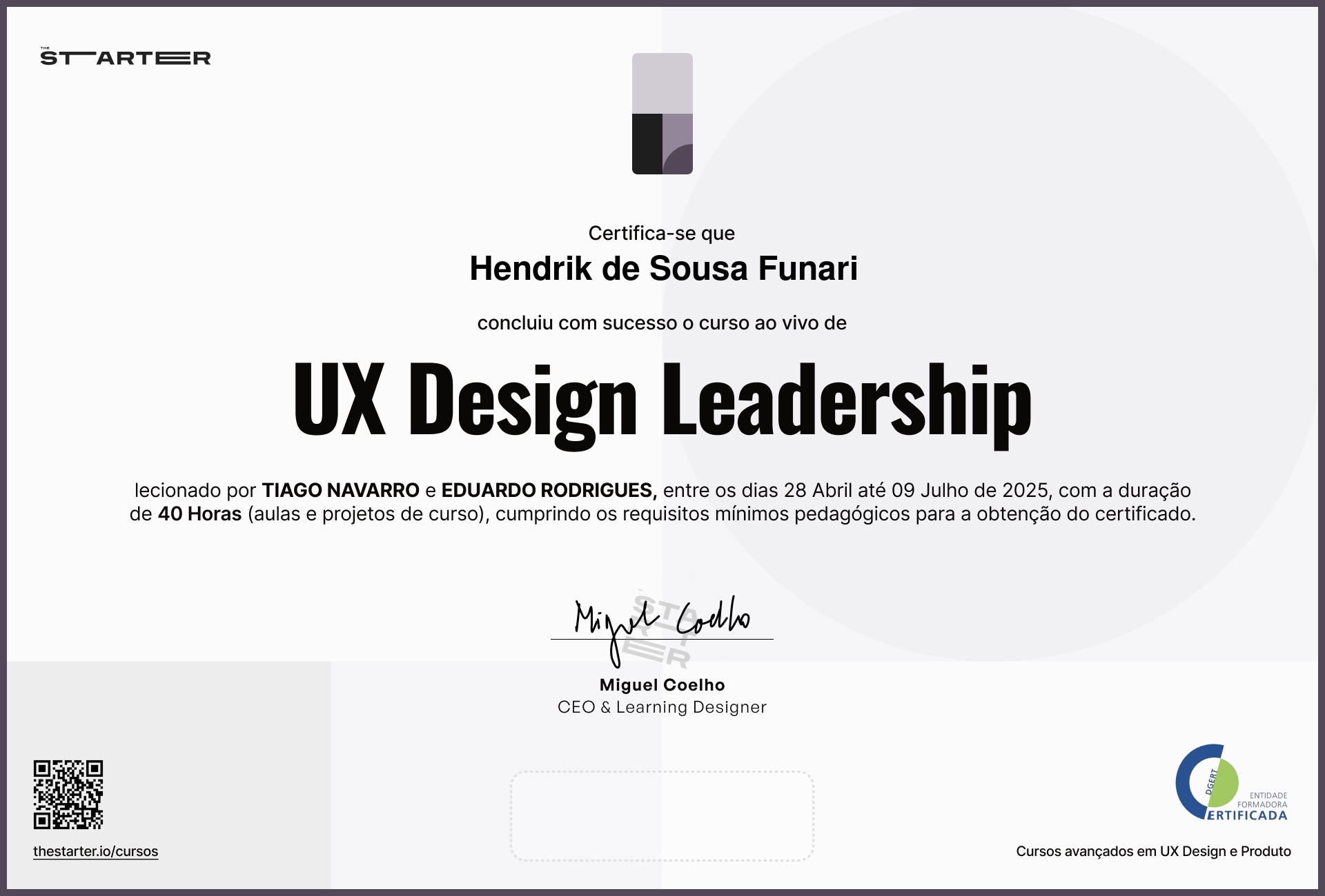 Certificado de Conclusão de Curso Badge