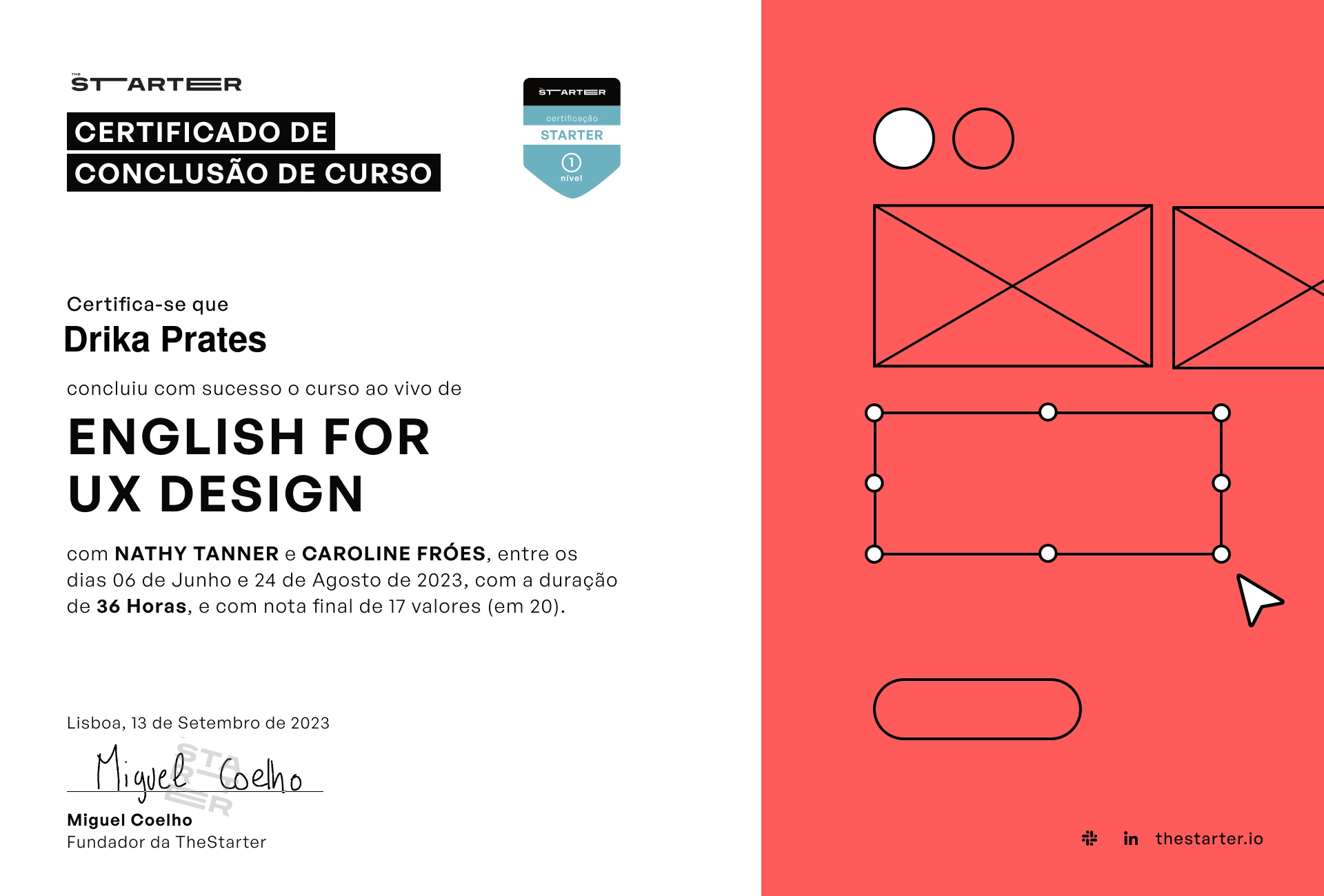 Certificado de Conclusão de Curso Badge